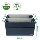 Opbergtas Leitz gestoffeerd 200x210x355mm gr - afbeelding 3