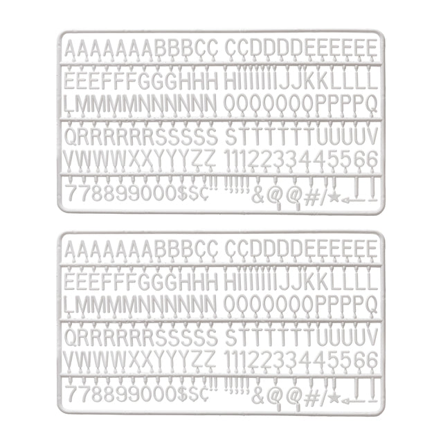 Letter set IEZZY voor letterbord 2x150 wit