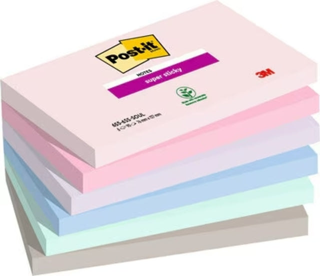 Memoblok 3M Post-it 655-6SS 76x127mm SOUL