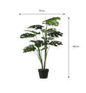 Kunstplant Mica Monstera in plastic pot - afbeelding 5