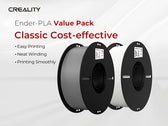 3D Filament Creality PLA 1.75mm wit + grijs 1kg