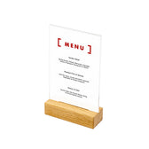 Houten Menuhouder T Tafeldisplay A6 Portret - afbeelding 3