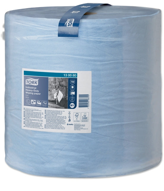 Poetspapier Tork W1 Industrial Premium blauw