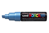 Paintmarker Uni POSCA PC8K B schuin metallic blauw