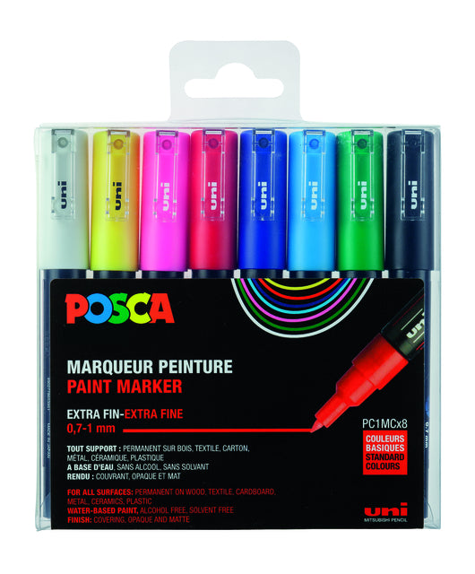 Paintmarker Uni POSCA PC1MC EF 8st assorti