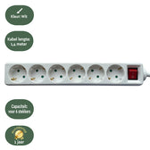 Stekkerdoos BRASQ 6 voudig 1.4 meter wit - afbeelding 4