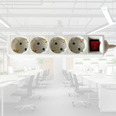 Stekkerdoos BRASQ 4 voudig 3 meter wit - afbeelding 8