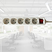 Stekkerdoos BRASQ 5 voudig 3 meter wit - afbeelding 9