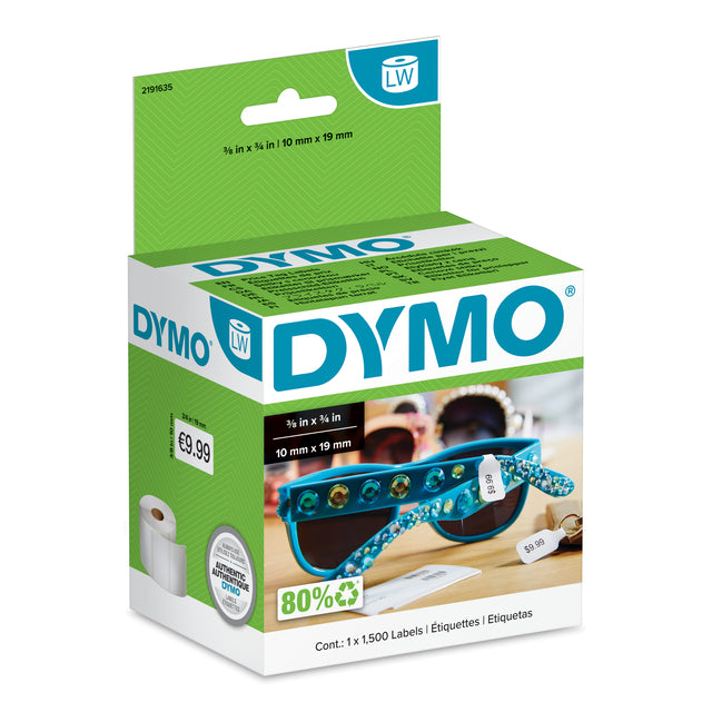 Etiket Dymo LabelWriter prijslabel 10x19mm 1st wit
