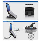 Laptopstandaard hoogte verstelb 6 standen 4-p hub - afbeelding 5