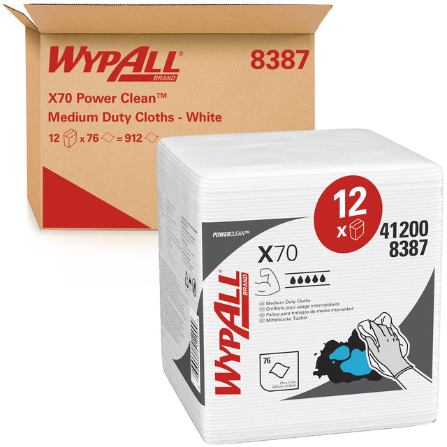 Poetsdoek WypAll X70 PowerClean 421x375mm 8387