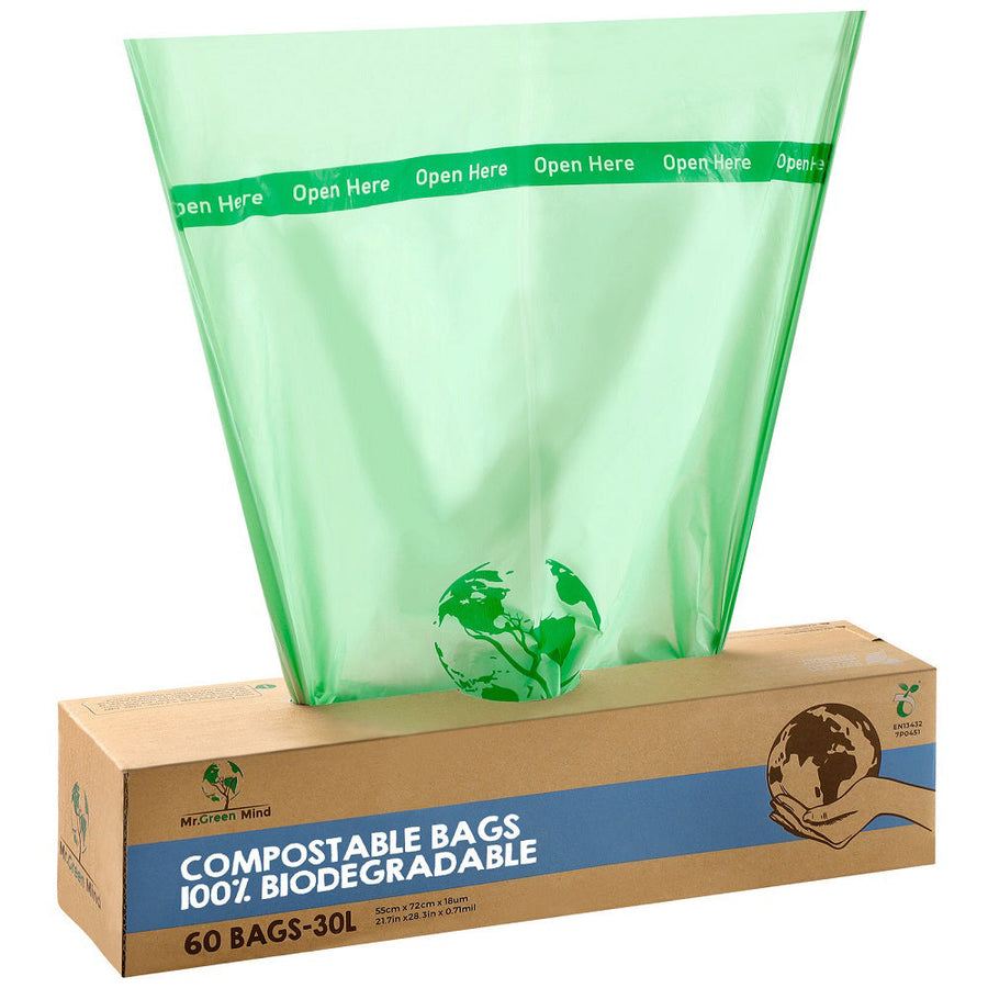 Afvalzak bio Mr.Green Mind 54x72cm 30L dispenser