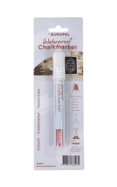 Krijtstift Europel watervast 3-6mm wit