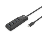 USB-C hub 3.0 4 poorts USB-A