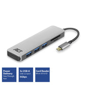 USB-C hub 3.0 3x USB-A cardreader PD - afbeelding 3