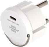 Stopcontactadapter Brennenstuhl USB C 2.4A wit