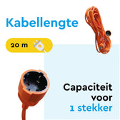 Verlengkabel BRASQ 20m oranje - afbeelding 5