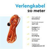 Verlengkabel BRASQ 20m oranje - afbeelding 7