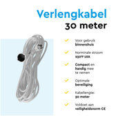 Verlengkabel BRASQ 30m wit - afbeelding 7