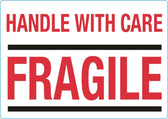 Waarschuwingsetiket handle with care 500 stuks
