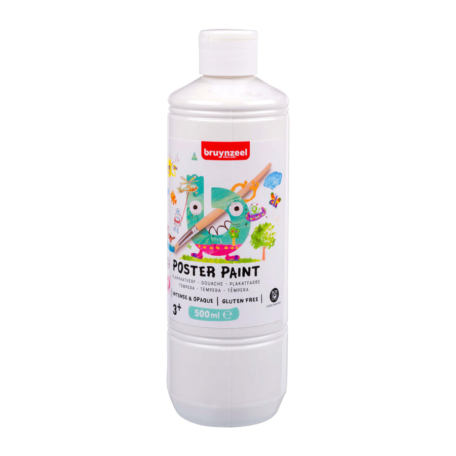 Plakkaatverf Bruynzeel fles 500ml wit
