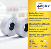 Prijsetiket Avery PLR1626 16x26mm afneembaar wit