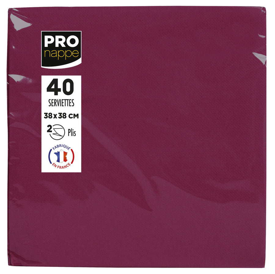 Servet Pronappe 380x380mm 40 vel bordeauxrood