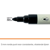 Whiteboardmarker Nobo rond zwart 3mm - afbeelding 6