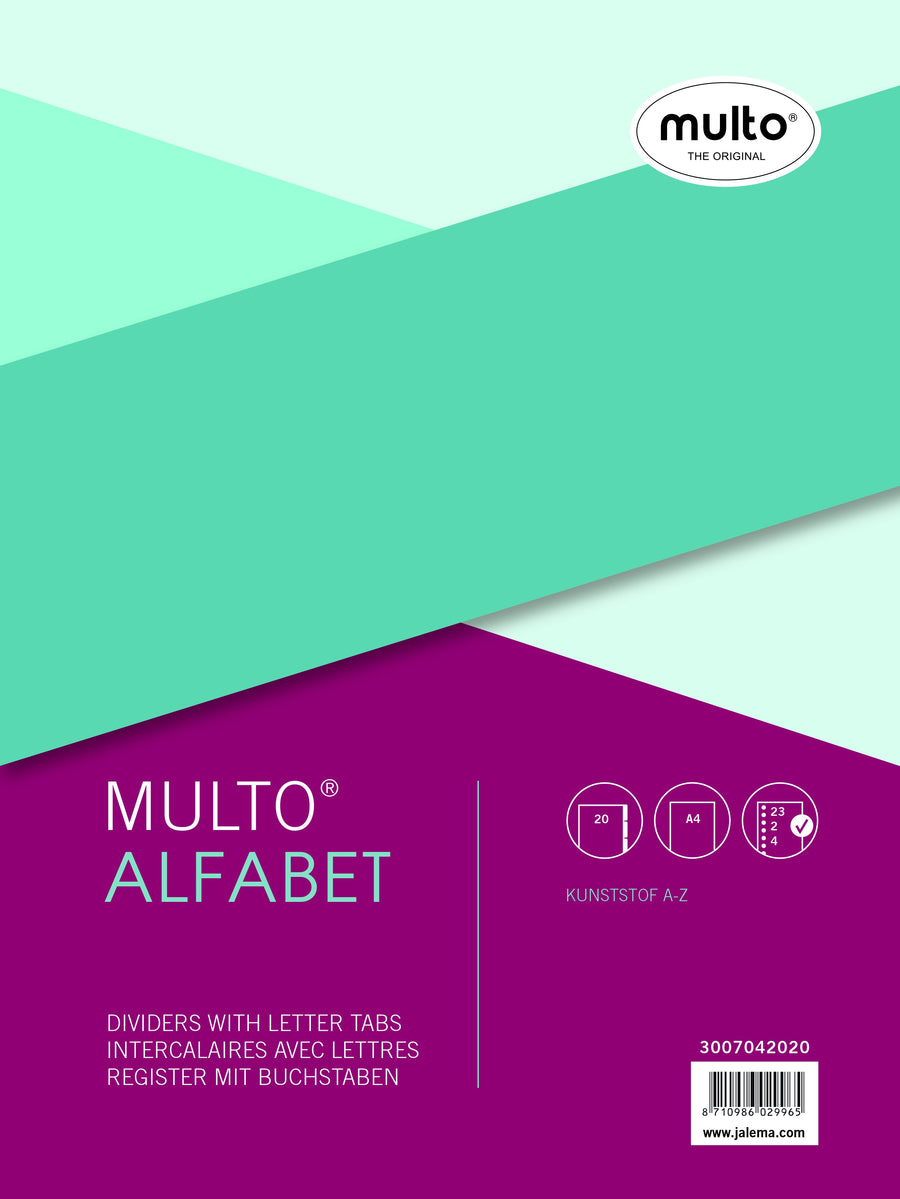 Tabbladen Multo A4 23r PP a z grijs