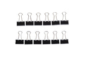 Papierklem MAUL 213 Foldback 25mm zwart 12 stuks