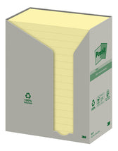 Memoblok Post-it 655 76x127mm recycled geel - afbeelding 4