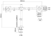 Monitorarm Neomounts DCB100 10 27 inch zwart - afbeelding 2