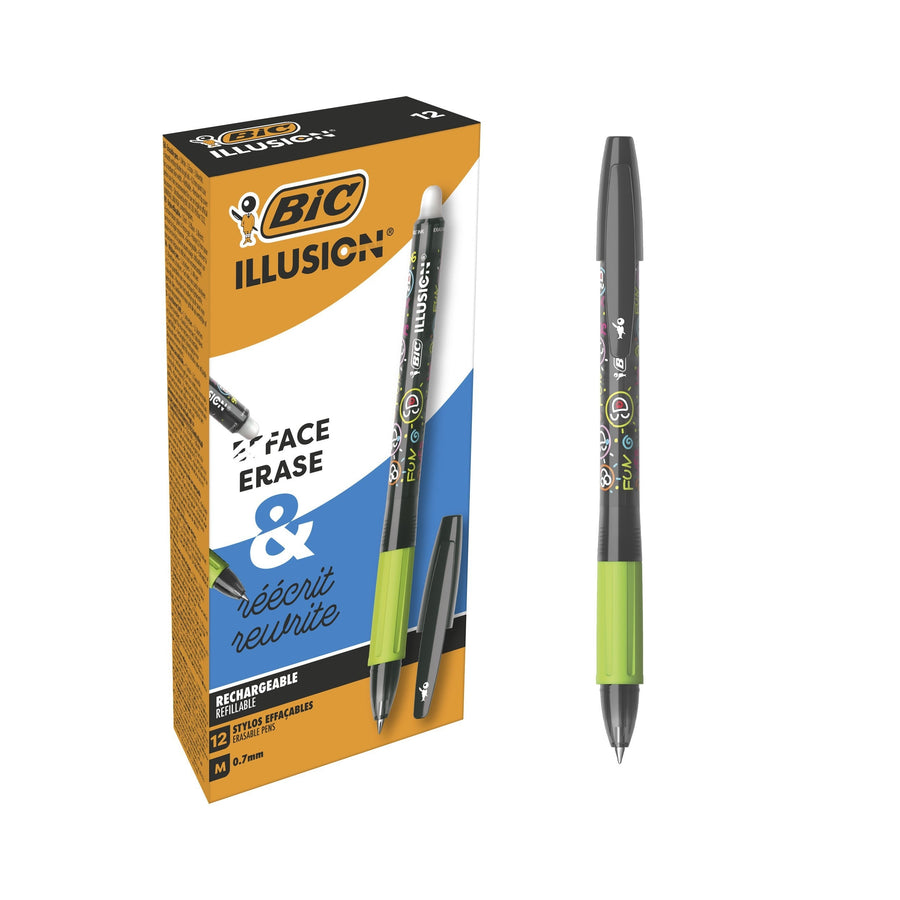 Gelschrijver Bic Gelocity illusion M zwart
