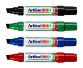 Viltstift Artline 100 schuin 7.5-12mm blauw - afbeelding 2
