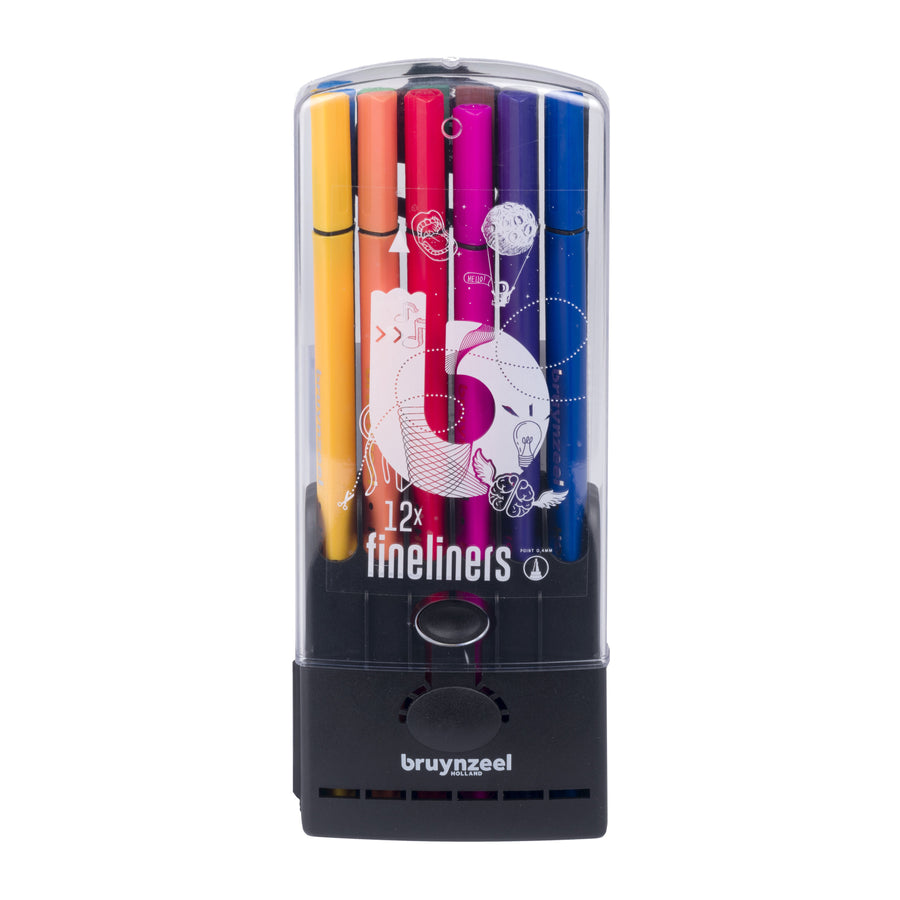 Fineliner Bruynzeel 12 kleuren