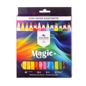 Kleurpotloden Koh I Noor Jumbo Magic doos 13 kleur