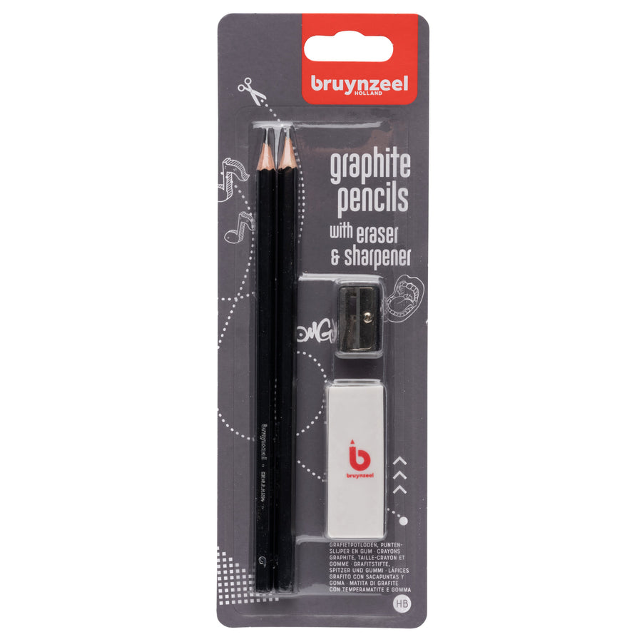 Potl Bruynzeel Teens HB gum puntenslijper cng 2st