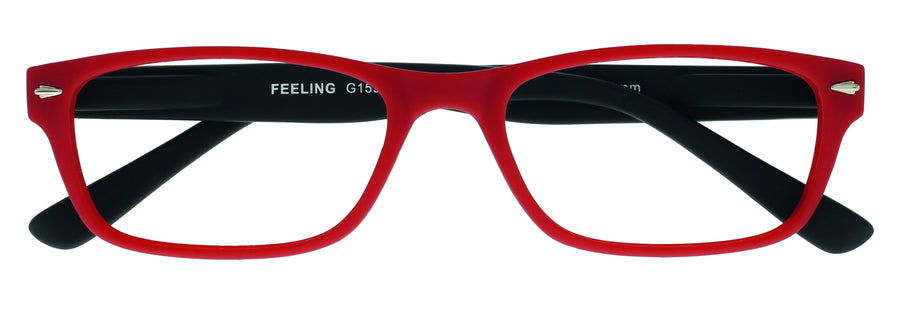 Leesbril I Need You +1.00dpt Feeling rood-zwart