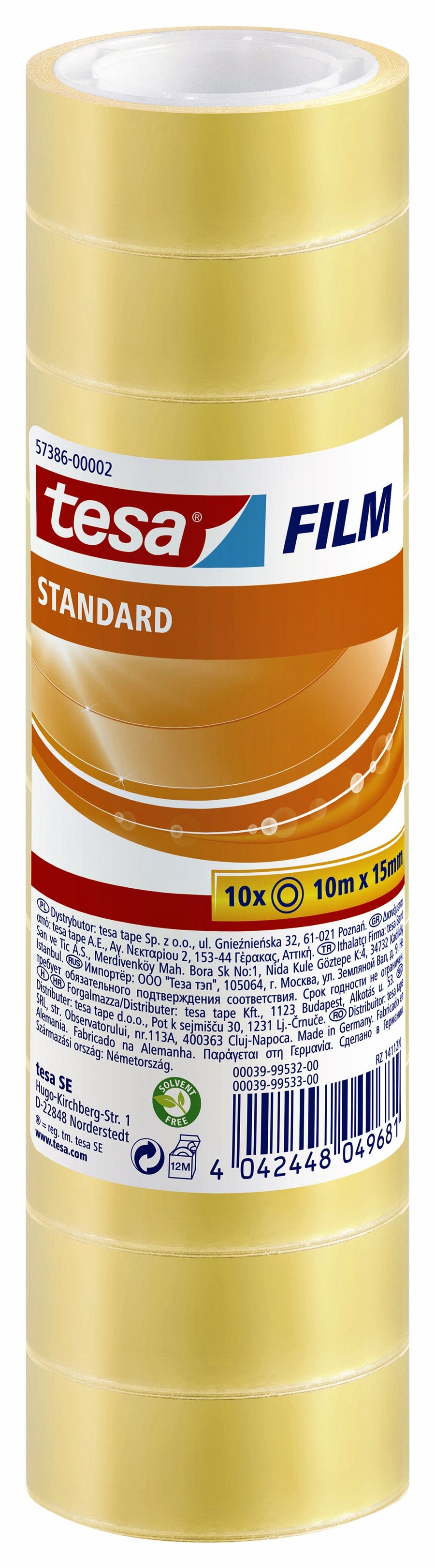Plakband tesafilm Standaard 10mx15mm tr 10rol