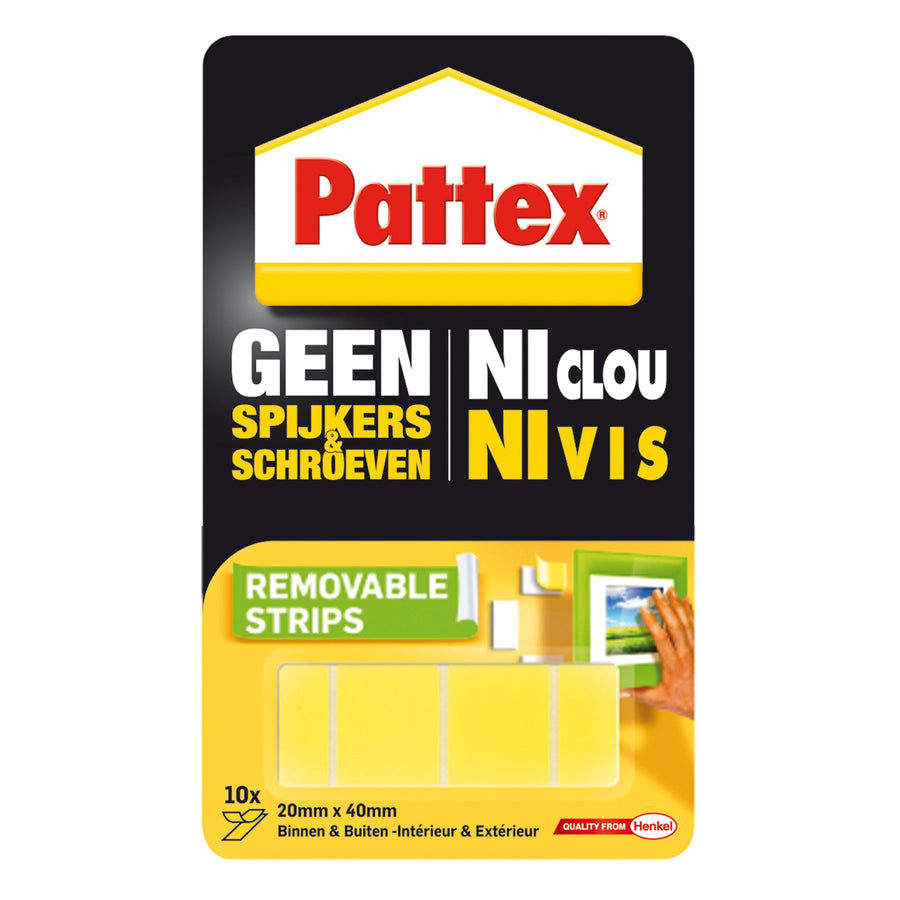 Supermontagestrip Pattex 2kg verwijderbaar 10st
