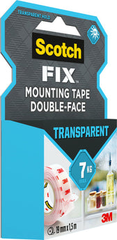 Plakband Scotch dubbelzijdig 19mmx1.5m transparant - afbeelding 5