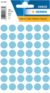 Etiket HERMA 1863 rond 12mm blauw 240stuks - afbeelding 5