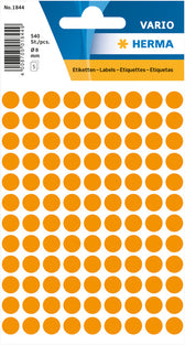 Etiket HERMA 1844 rond 8mm fluor oranje 540stuks - afbeelding 5