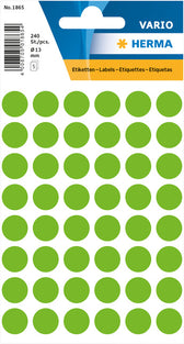 Etiket HERMA 1865 rond 12mm groen 240stuks - afbeelding 5