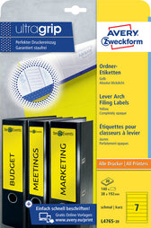Rugetiket Avery smal 38x192mm zelfklevend geel - afbeelding 5
