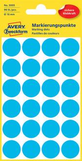 Etiket AZ 3005 rond 18mm blauw 96stuks - afbeelding 5