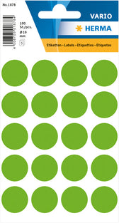 Etiket HERMA 1878 rond 19mm fluor groen 100stuks - afbeelding 5