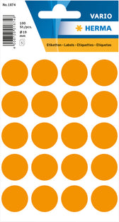 Etiket HERMA 1874 rond 19mm fluor oranje 100stuks - afbeelding 5