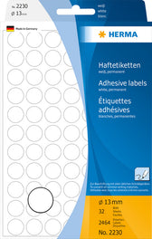 Etiket HERMA 2230 rond 13mm wit 2464stuks - afbeelding 6