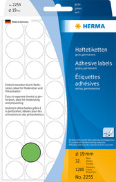 Etiket HERMA 2255 rond 19mm groen 1280stuks - afbeelding 6